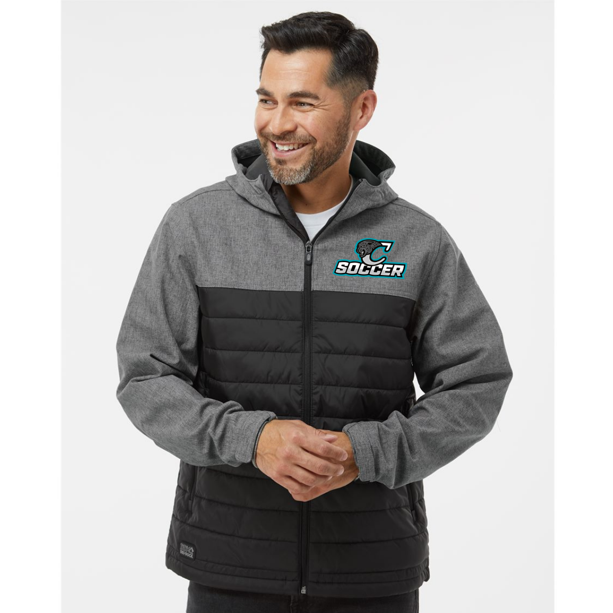 Soccer puffer jacket store